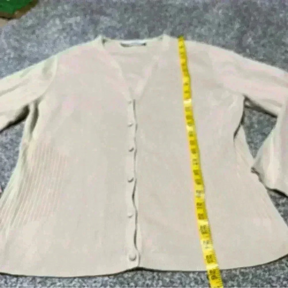 Architect Cardigan Sweater Womens Beige M? See Note - Picture 3 of 8